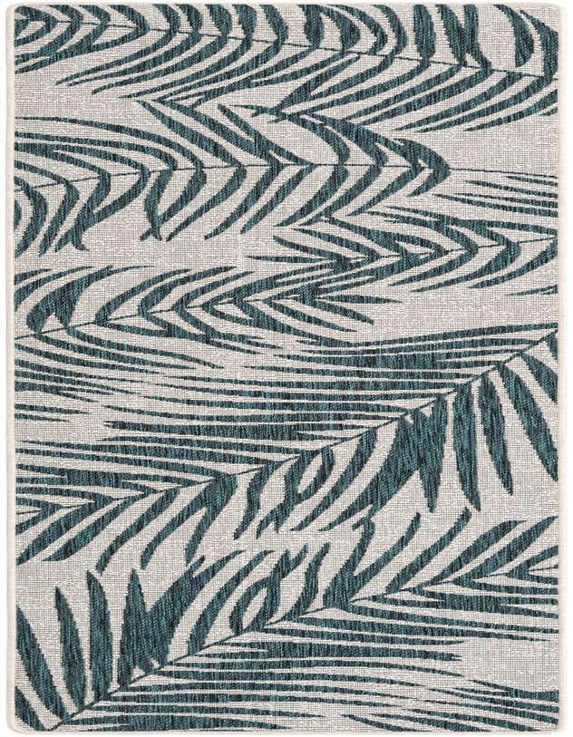 2' 6 x 8' 4 Easy-Clean Botanical Indoor / Outdoor Runner Rug