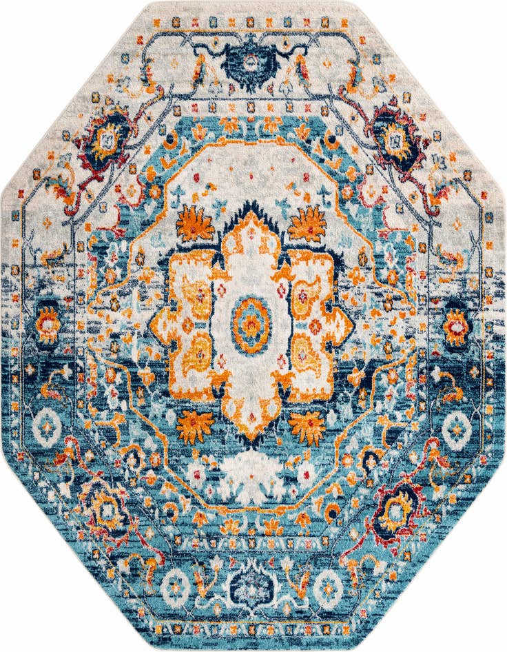 Detail image of 7' 10 x 7' 10 Madeline Vintage Octagon Rug