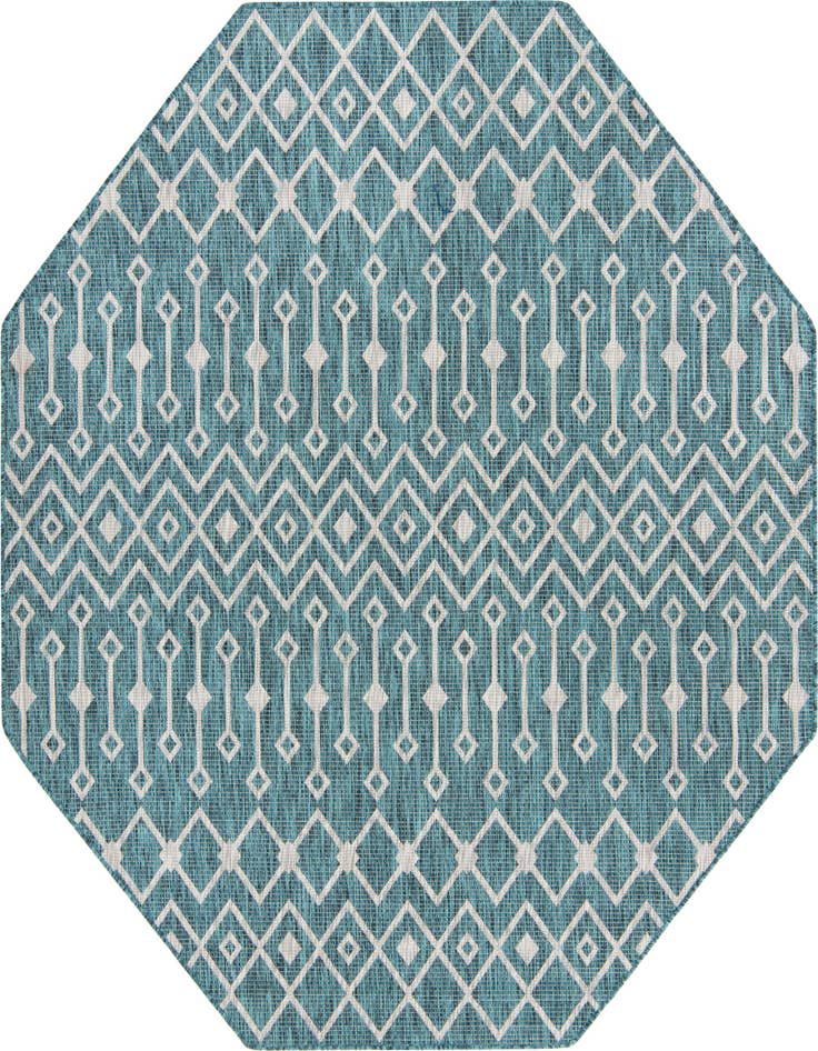 Detail image of 7' 10 x 7' 10 Easy-Clean Lattice Indoor / Outdoor Octagon Rug