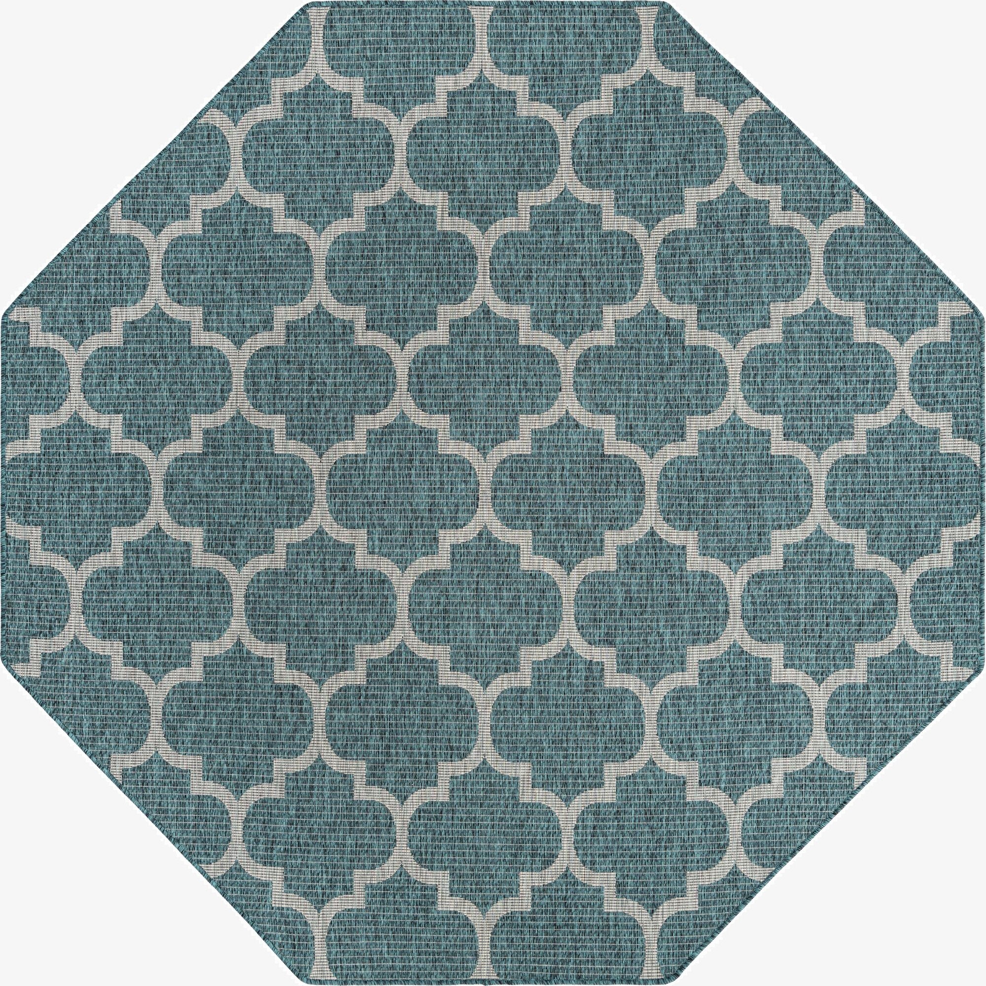 240cm x 240cm  Washable Lattice Indoor / Outdoor Octagon Rug