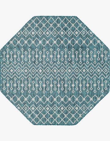 5' 3 x 5' 3 Easy-Clean Trellis Indoor / Outdoor Octagon Rug