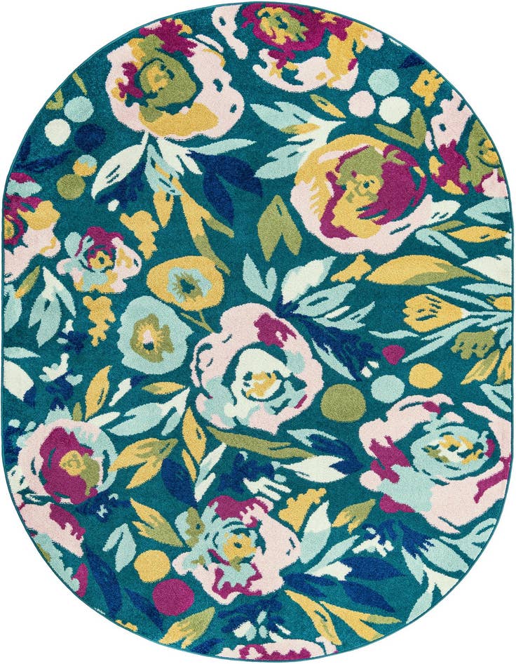 Detail image of 6' x 9' Bloom Oval Rug