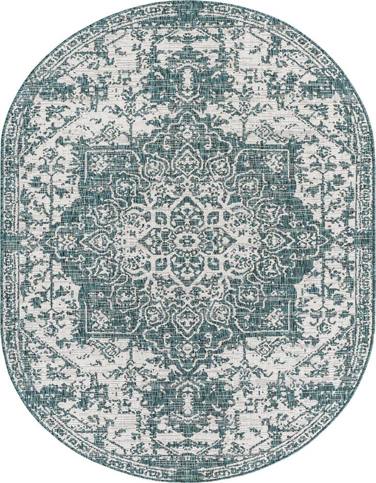 Detail image of 5' 3 x 8' Easy-Clean Jill Zarin Dubai Indoor / Outdoor Oval Rug
