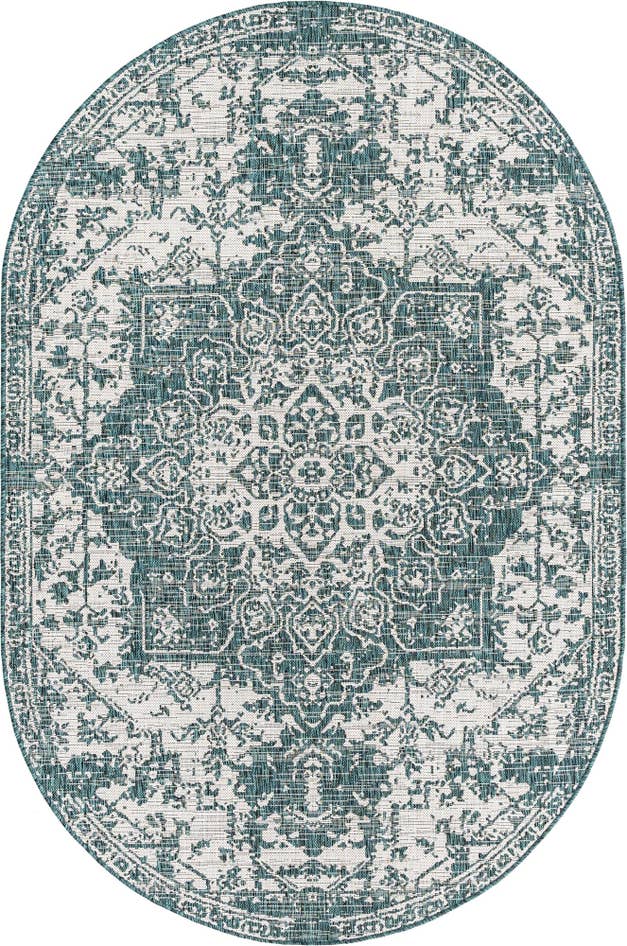 Detail image of 5' 3 x 8' Easy-Clean Jill Zarin Dubai Indoor / Outdoor Oval Rug