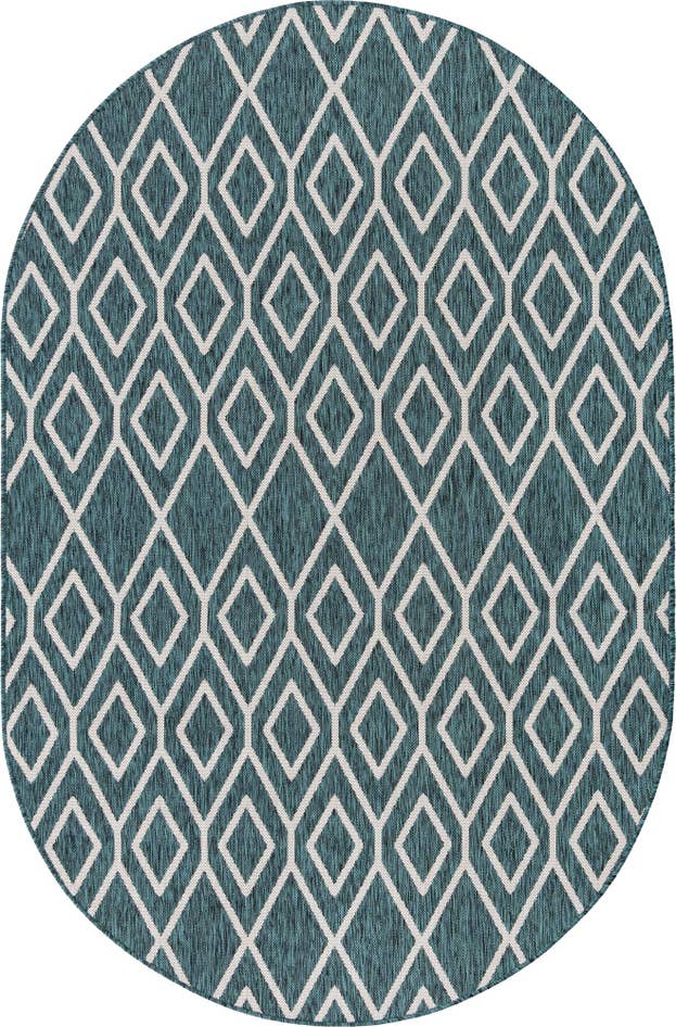 Detail image of 5' 3 x 8' Easy-Clean Jill Zarin Turks and Caicos Indoor / Outdoor Oval Rug