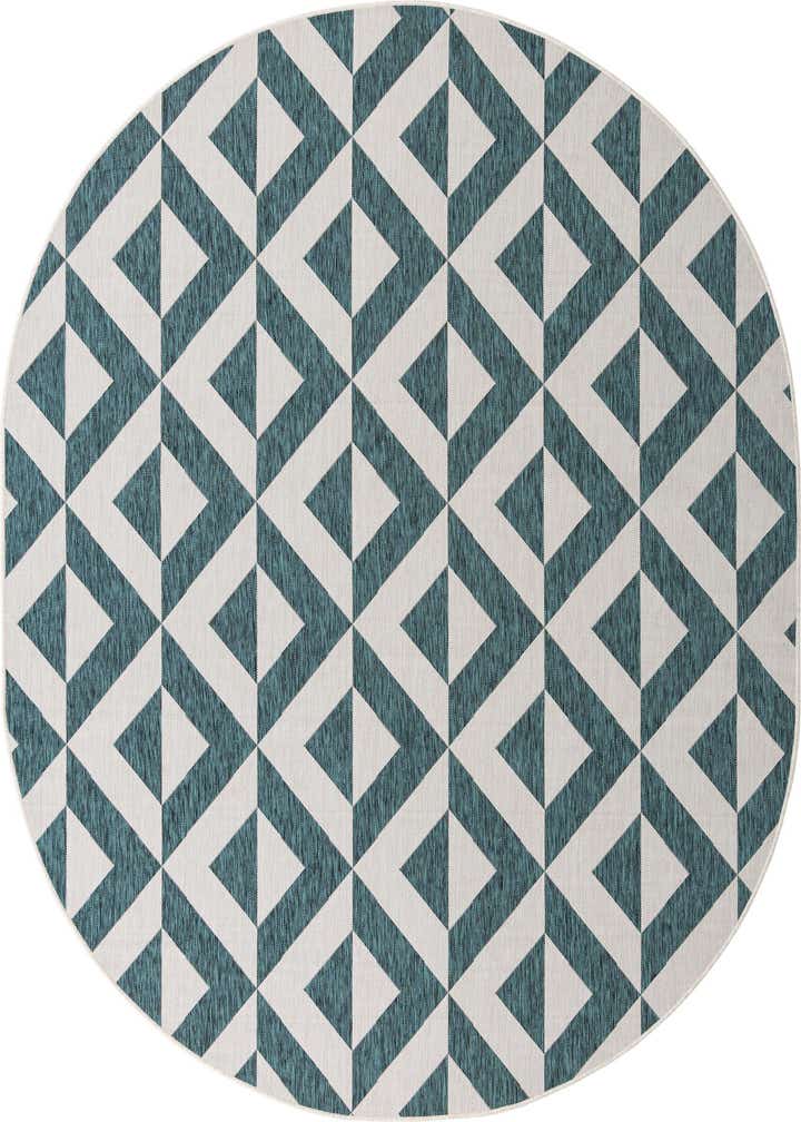 7' 10 x 10' Easy-Clean Jill Zarin Napa Indoor / Outdoor Oval Rug