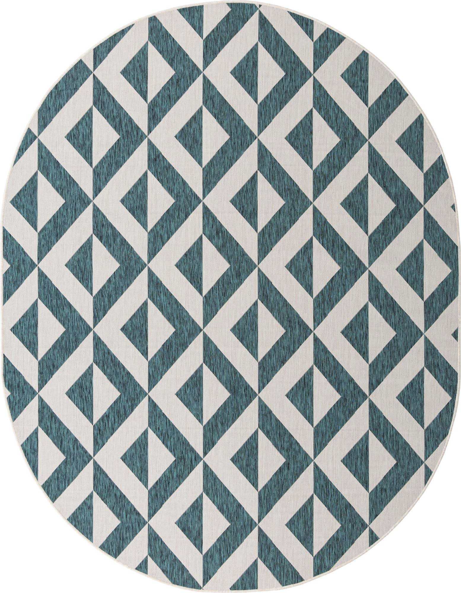 7' 10 x 10' Easy-Clean Jill Zarin Napa Indoor / Outdoor Oval Rug