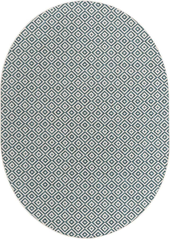 7' 10 x 10' Easy-Clean Jill Zarin Costa Rica Indoor / Outdoor Oval Rug