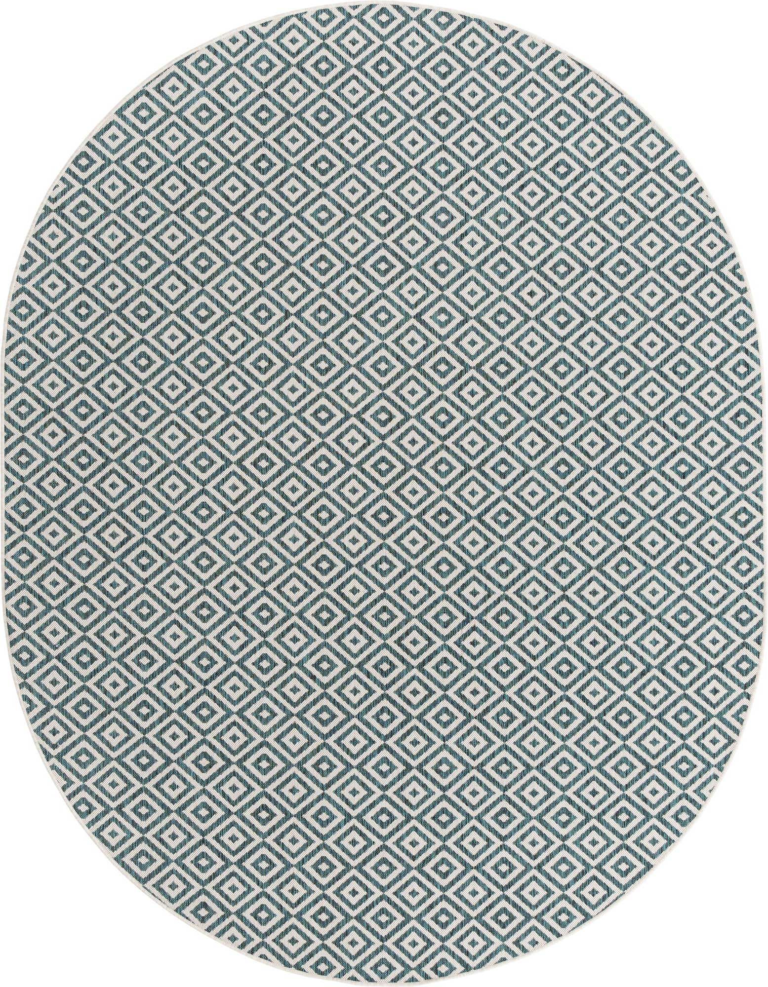 7' 10 x 10' Easy-Clean Jill Zarin Costa Rica Indoor / Outdoor Oval Rug