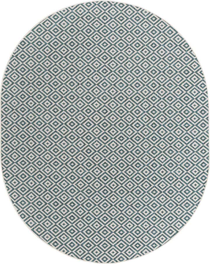 7' 10 x 10' Easy-Clean Jill Zarin Costa Rica Indoor / Outdoor Oval Rug