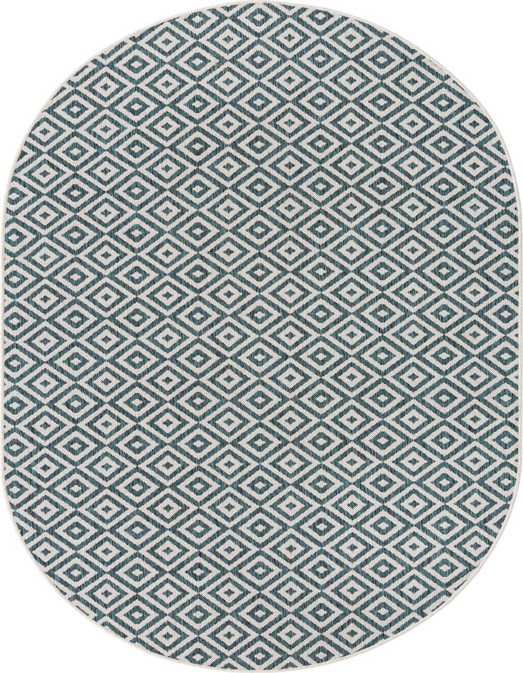 Detail image of 5' 3 x 8' Easy-Clean Jill Zarin Costa Rica Indoor / Outdoor Oval Rug