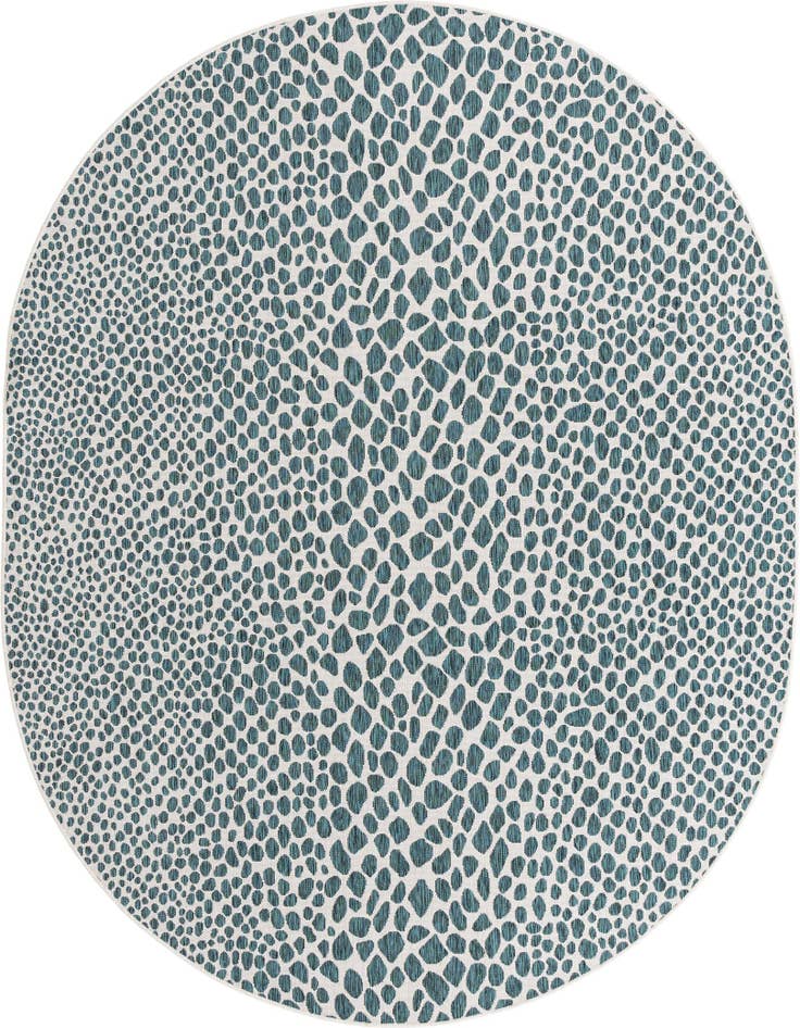 Detail image of 7' 10 x 10' Easy-Clean Jill Zarin Cape Town Indoor / Outdoor Oval Rug