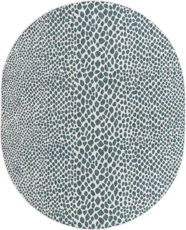 7' 10 x 10' Easy-Clean Jill Zarin Cape Town Indoor / Outdoor Oval Rug