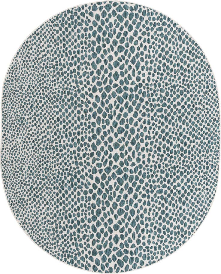 Detail image of 7' 10 x 10' Easy-Clean Jill Zarin Cape Town Indoor / Outdoor Oval Rug