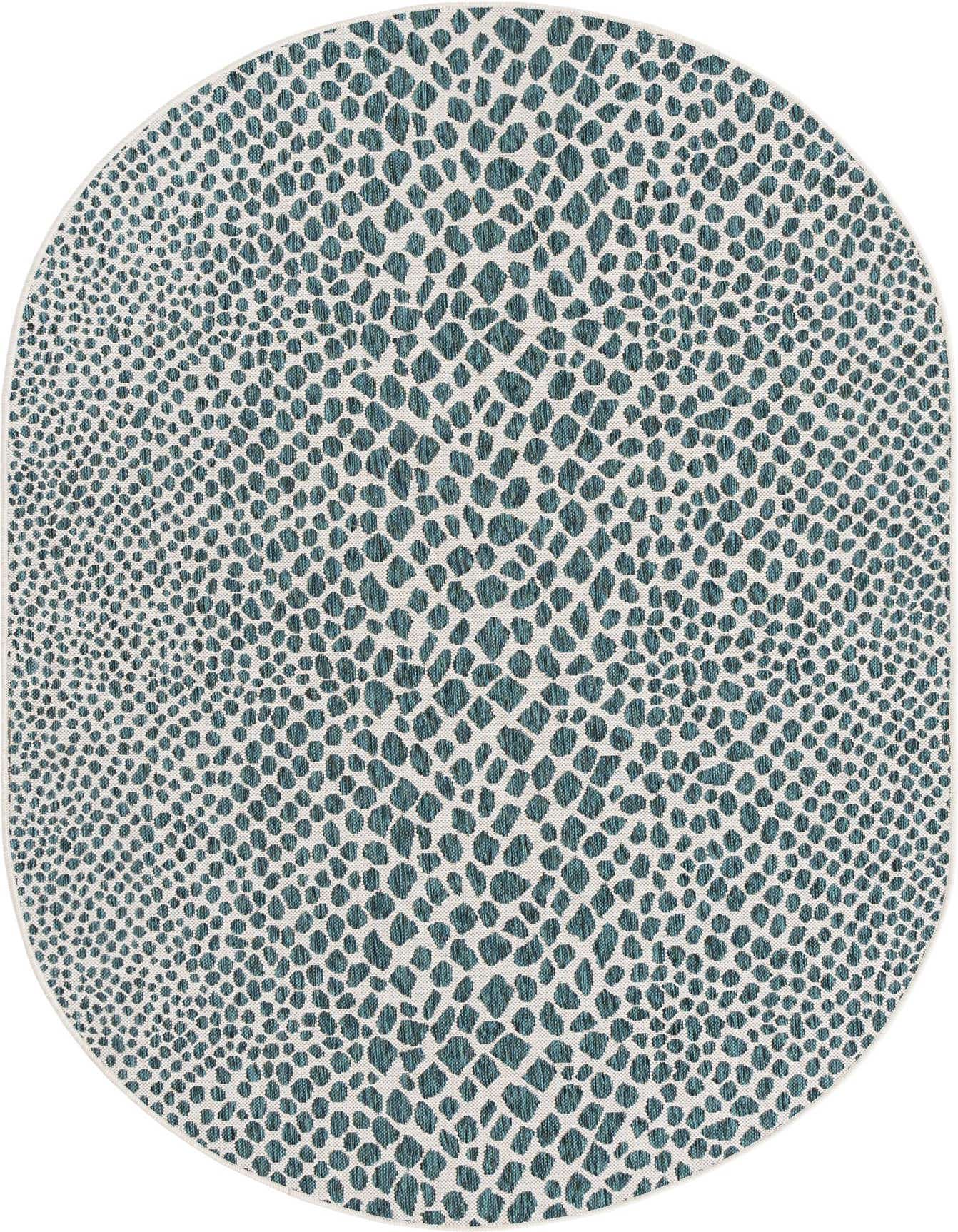 5' 3 x 8' Easy-Clean Jill Zarin Cape Town Indoor / Outdoor Oval Rug