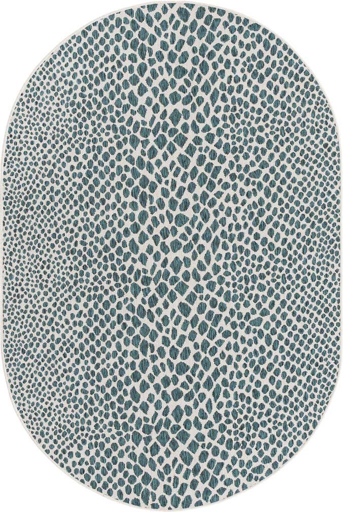 5' 3 x 8' Easy-Clean Jill Zarin Cape Town Indoor / Outdoor Oval Rug