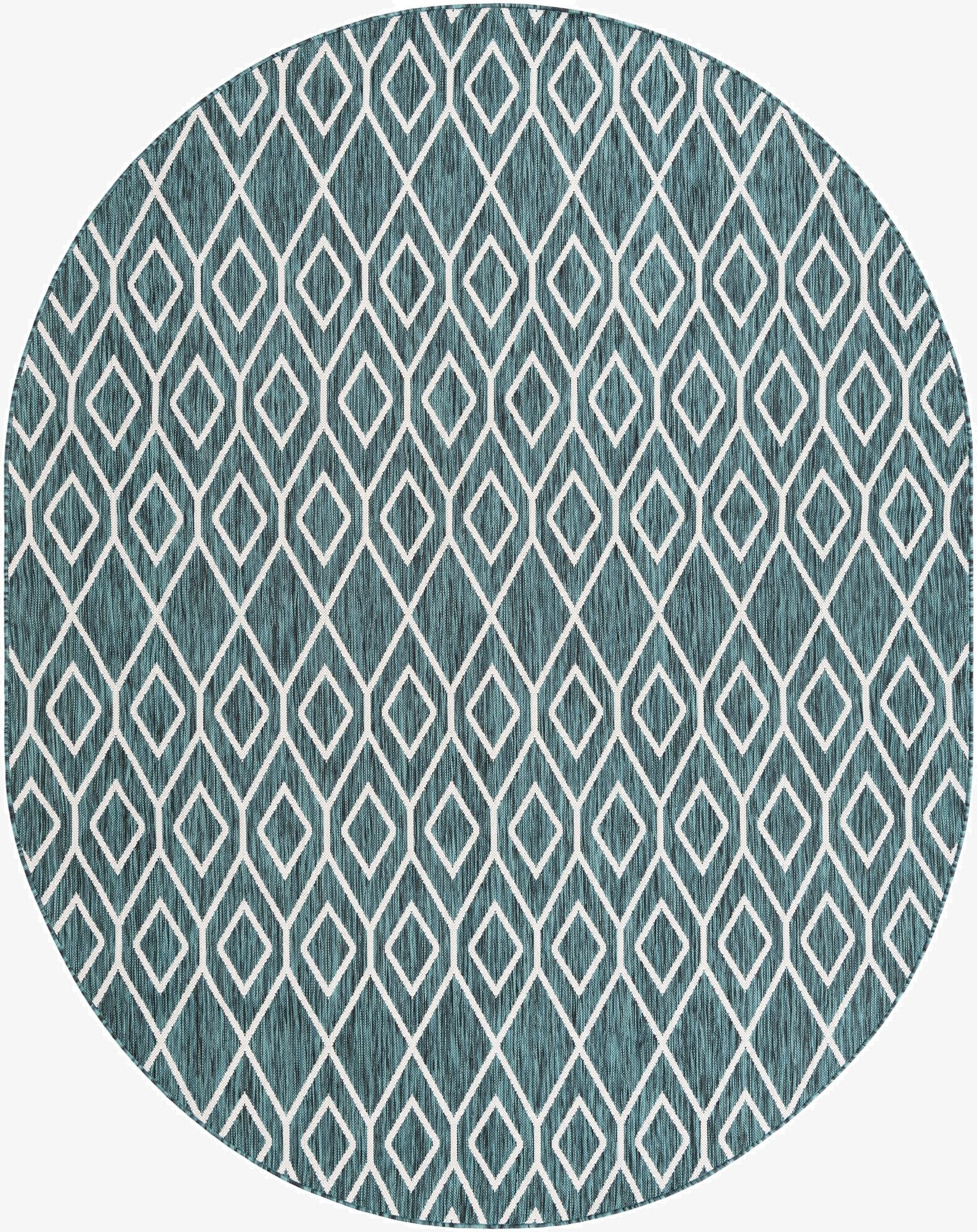 7' 10 x 10'  Washable Jill Zarin Turks and Caicos Indoor / Outdoor Oval Rug