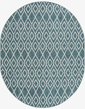7' 10 x 10' Easy-Clean Jill Zarin Turks and Caicos Indoor / Outdoor Oval Rug