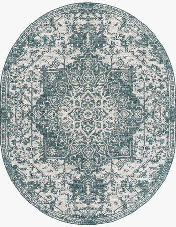 7' 10 x 10' Easy-Clean Jill Zarin Dubai Indoor / Outdoor Oval Rug