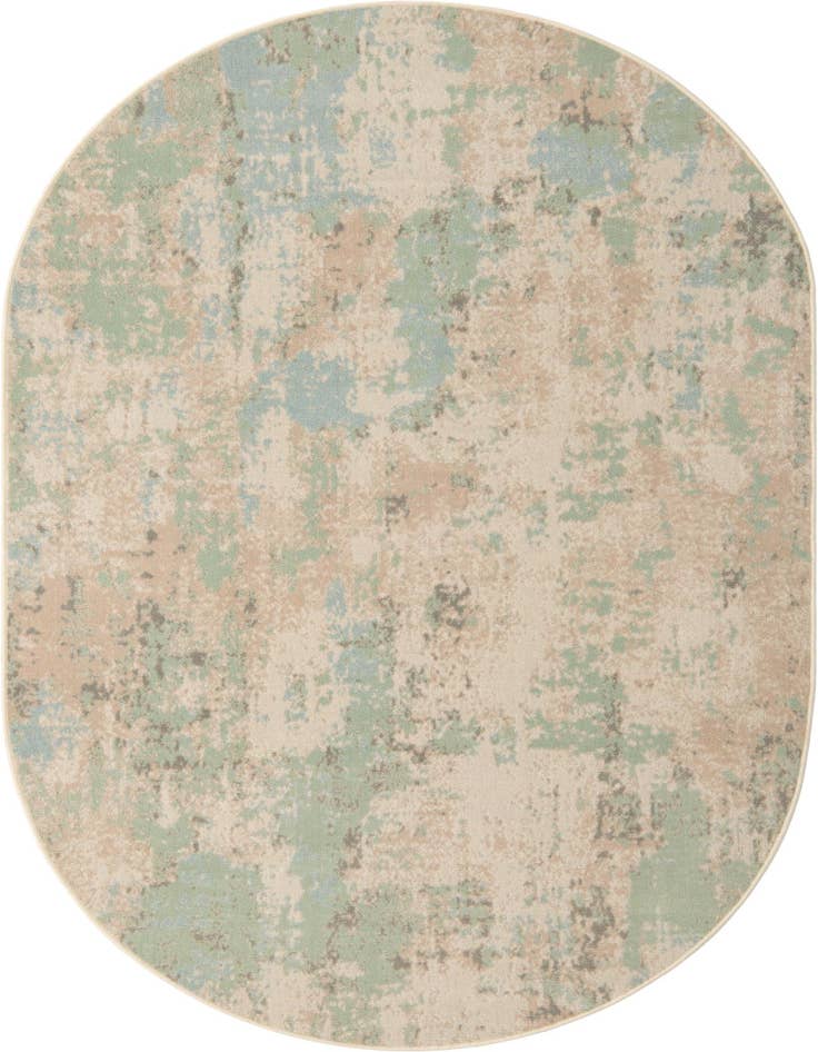 Detail image of 5' x 8' Lotus Oval Rug