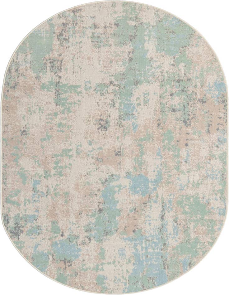 Detail image of 4' 1 x 6' 1 Lotus Oval Rug