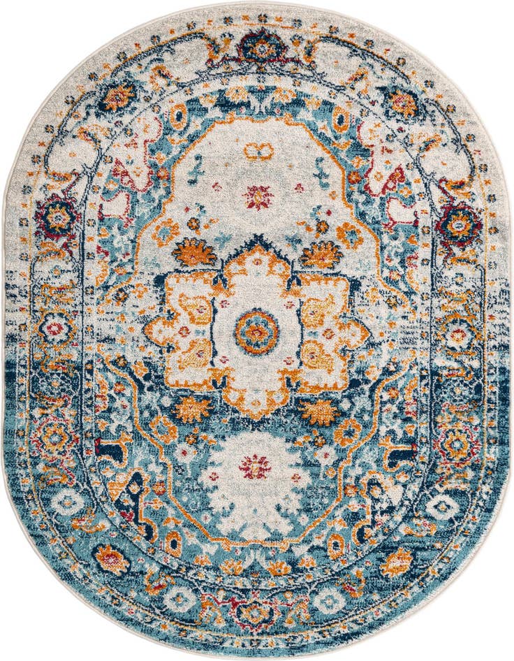 Detail image of 4' x 6' Madeline Vintage Oval Rug