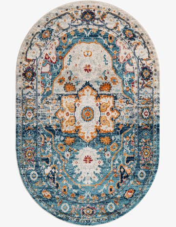5' 3 x 8' Madeline Vintage Oval Rug