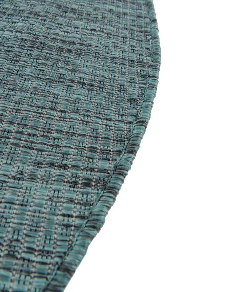 Detail image of 4' 1 x 6' 1 Easy-Clean Solid Indoor / Outdoor Oval Rug