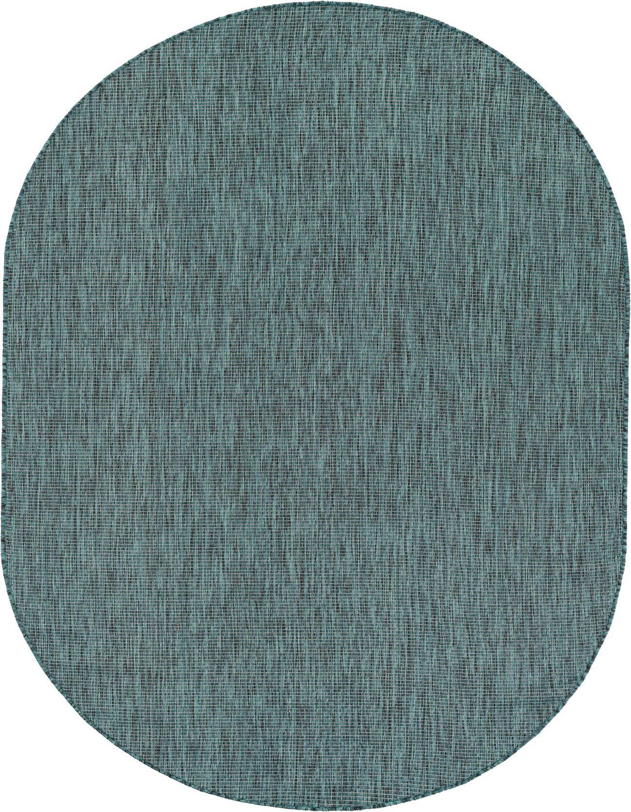 5' 3 x 8' Easy-Clean Solid Indoor / Outdoor Oval Rug