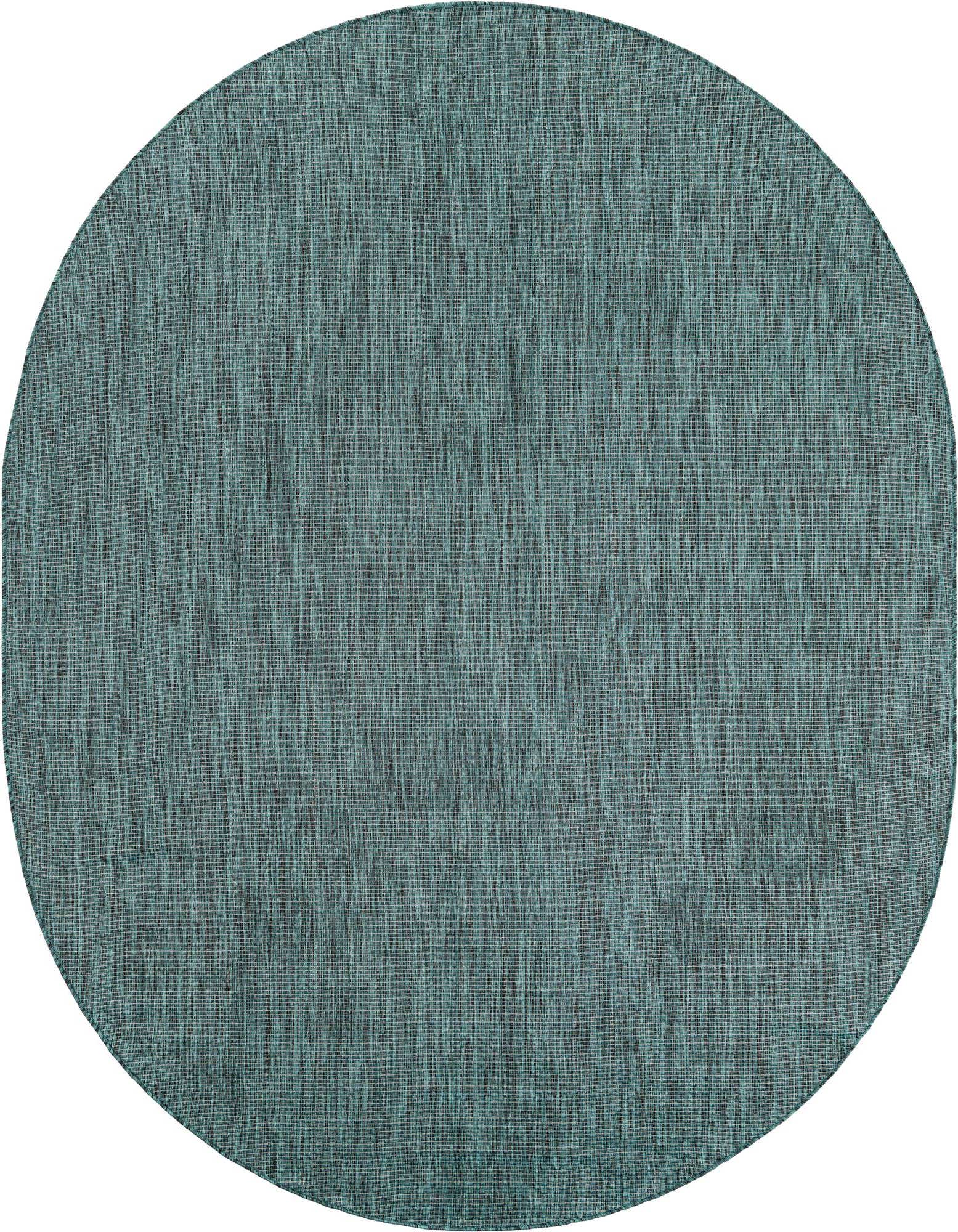 7' 10 x 10' Easy-Clean Solid Indoor / Outdoor Oval Rug
