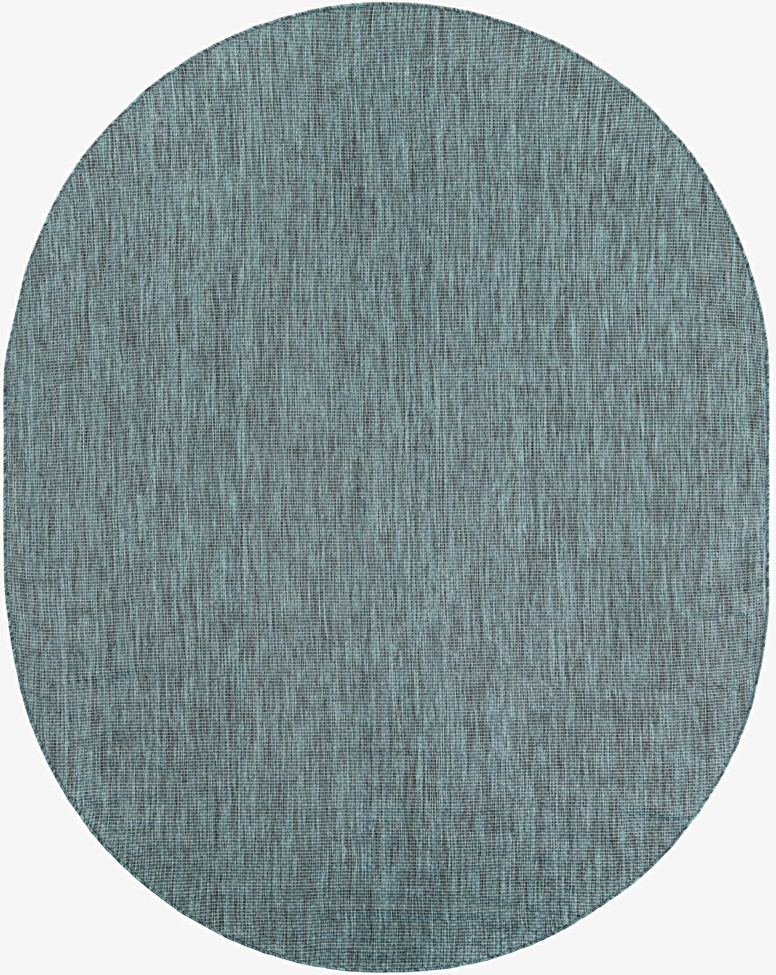 7' 10 x 10'  Washable Solid Indoor / Outdoor Oval Rug