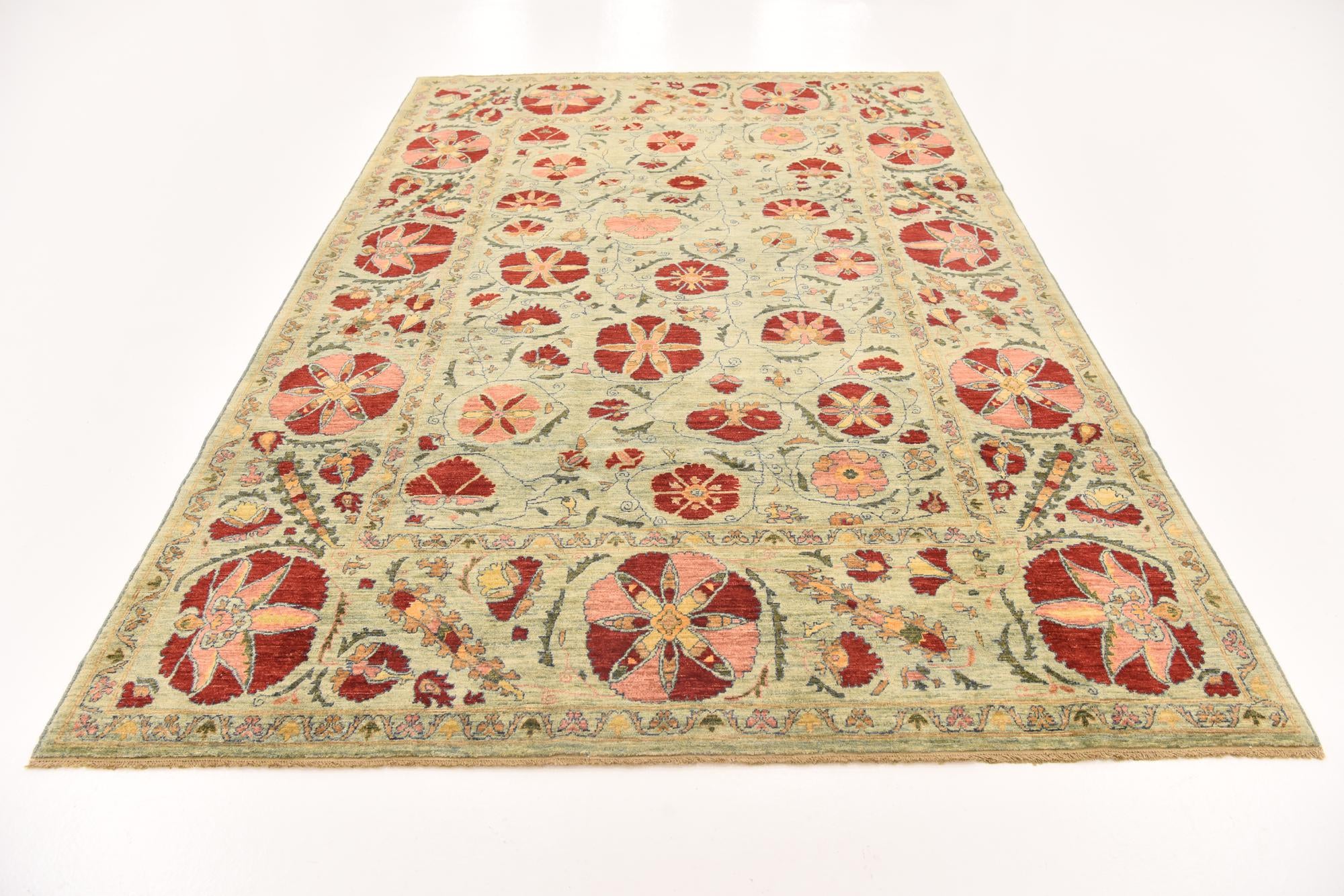 6' 6 x 9' 7 Hand Knotted Ariana Ziegler Oriental Rug