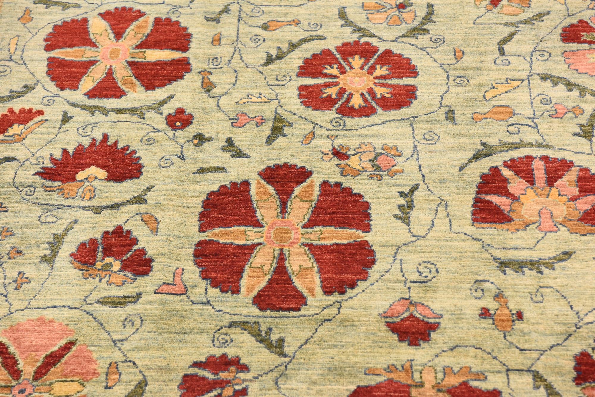 6' 6 x 9' 7 Hand Knotted Ariana Ziegler Oriental Rug