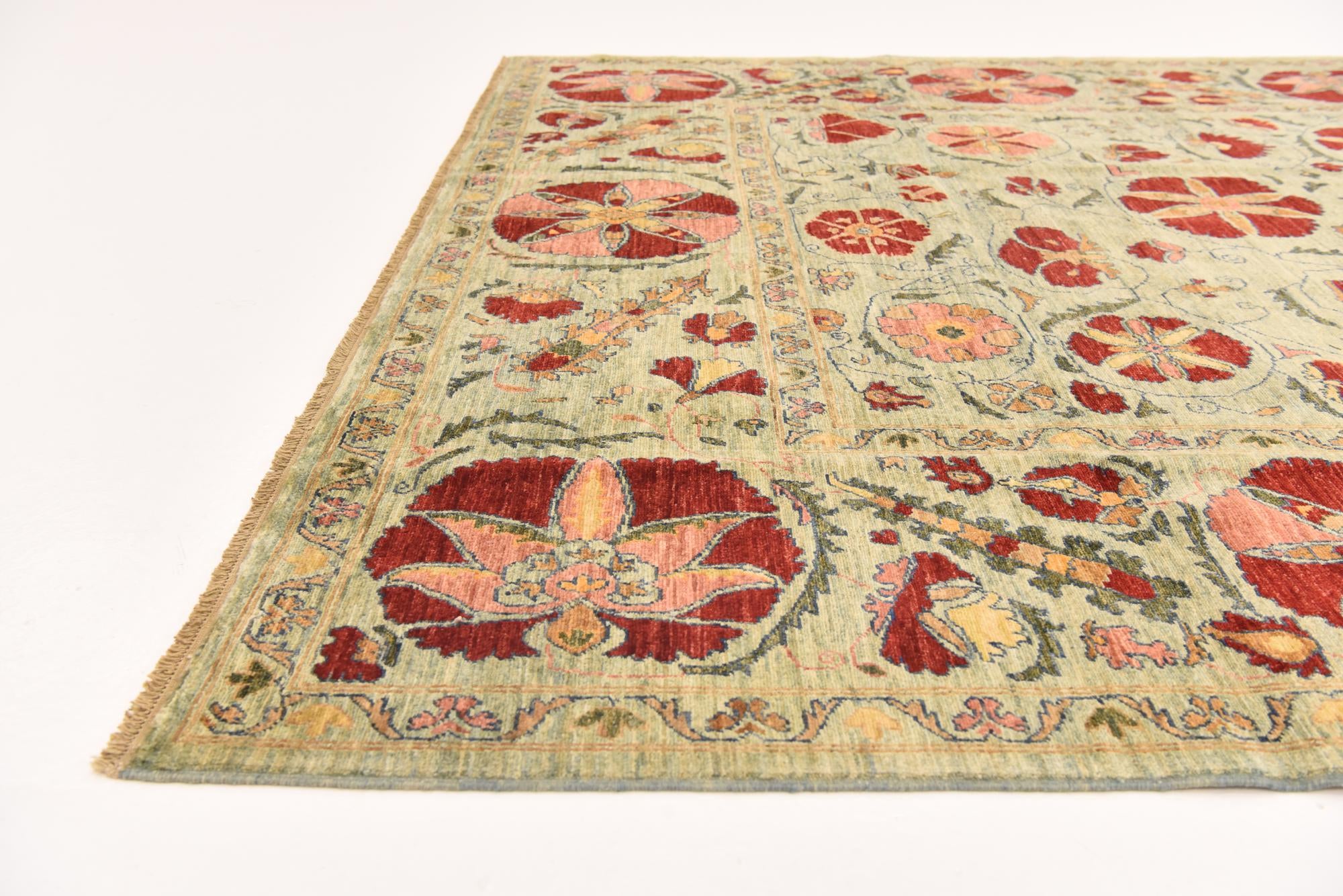6' 6 x 9' 7 Hand Knotted Ariana Ziegler Oriental Rug