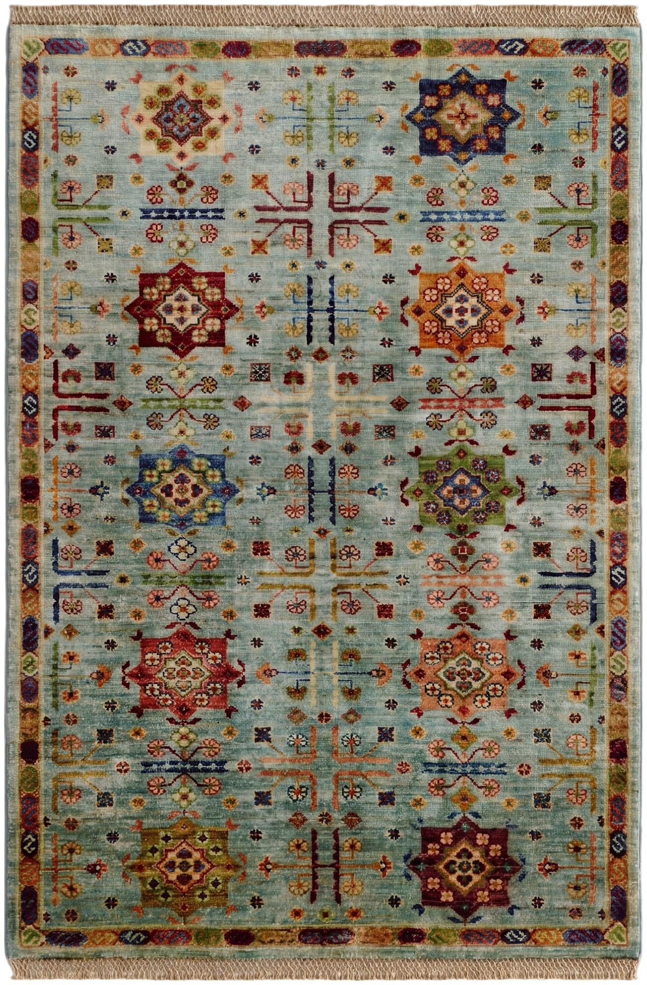 3' 4 x 4' 10 Hand Knotted Ariana Ziegler Rug
