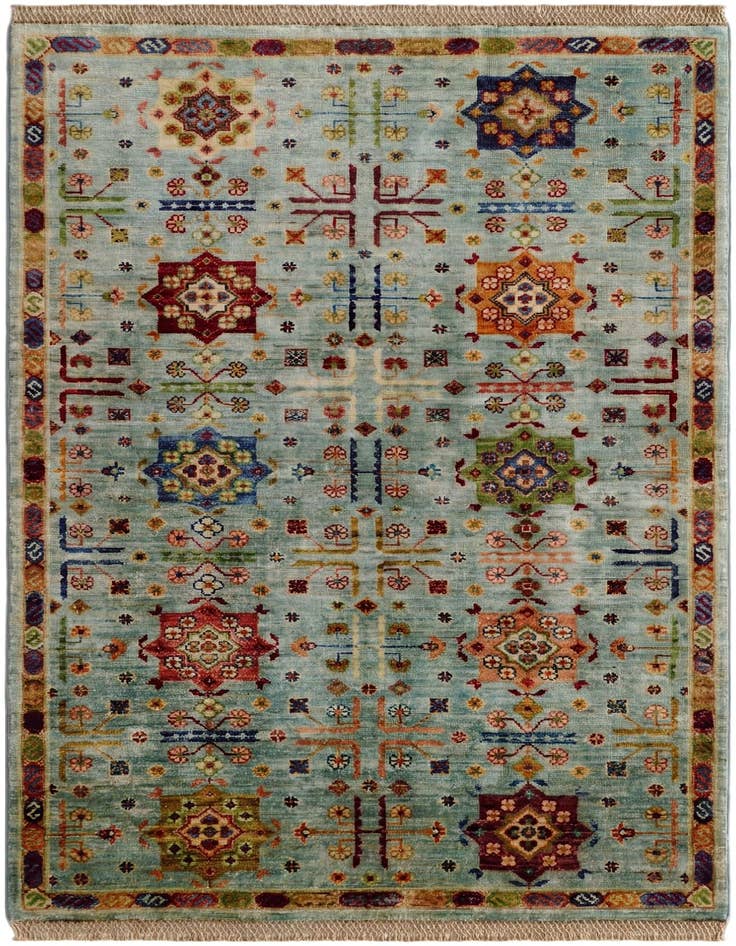 Detail image of 3' 4 x 4' 10 Hand Knotted Ariana Ziegler Rug