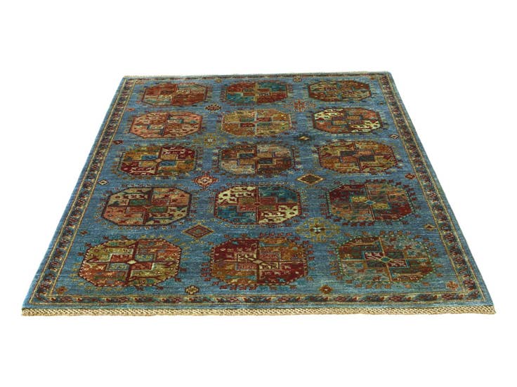 Detail image of 4' 2 x 6' Hand Knotted Ariana Ziegler Rug