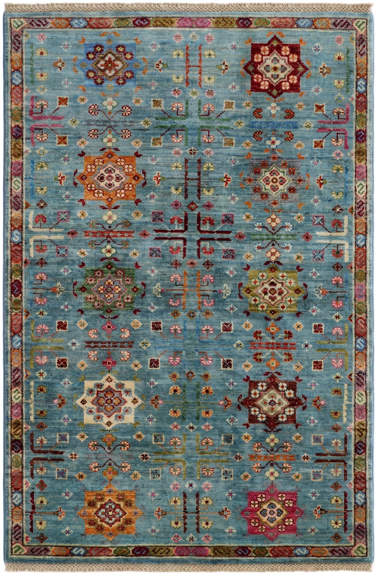 3' 5 x 5' 2 Hand Knotted Ariana Ziegler Rug