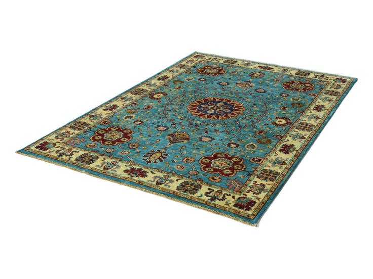 Detail image of 4' 1 x 6' 2 Hand Knotted Ariana Ziegler Rug