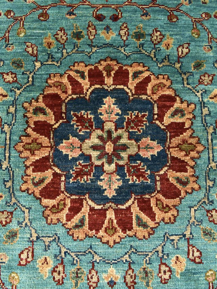 Detail image of 4' 1 x 6' 2 Hand Knotted Ariana Ziegler Rug