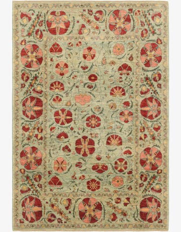 6' 6 x 9' 7 Hand Knotted Ariana Ziegler Oriental Rug