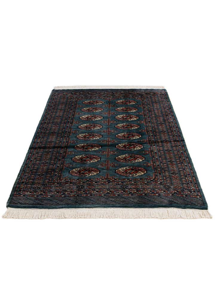 4' 3 x 6' 3 Hand Knotted Bokhara Oriental Wool Rug
