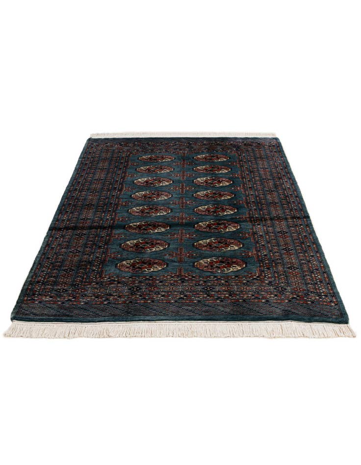 Detail image of 4' 3 x 6' 3  Hand Knotted Bokhara Oriental Wool Rug