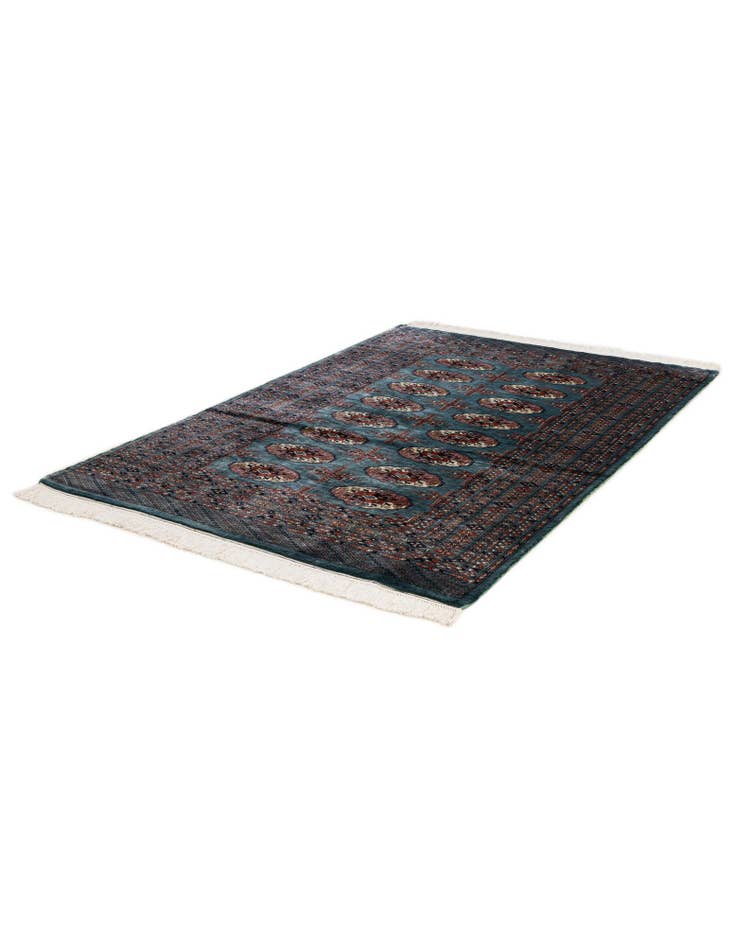 Detail image of 4' 3 x 6' 3 Hand Knotted Bokhara Oriental Wool Rug