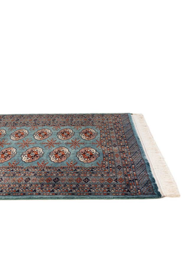 Detail image of 4' 3 x 6' 3 Hand Knotted Bokhara Oriental Wool Rug