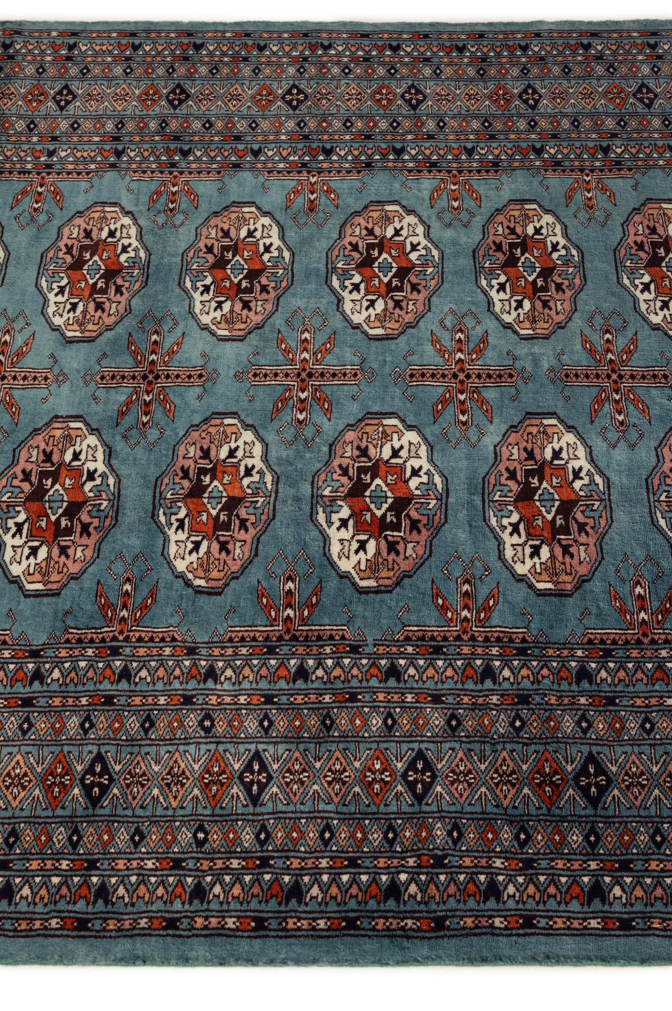 4' 3 x 6' 3 Hand Knotted Bokhara Oriental Wool Rug
