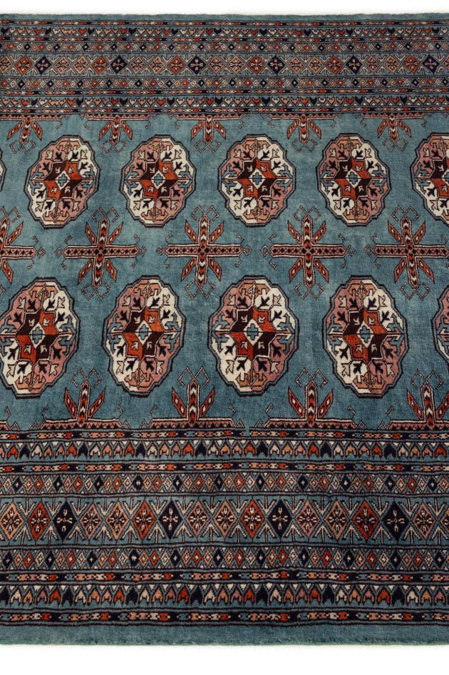 Detail image of 4' 3 x 6' 3 Hand Knotted Bokhara Oriental Wool Rug