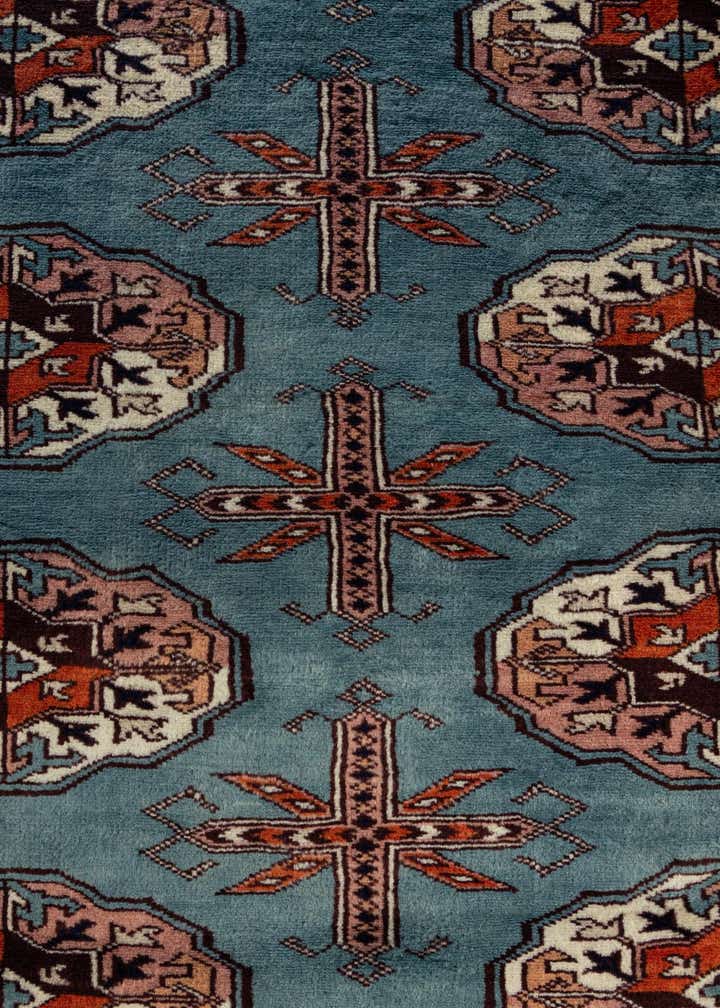 4' 3 x 6' 3 Hand Knotted Bokhara Oriental Wool Rug