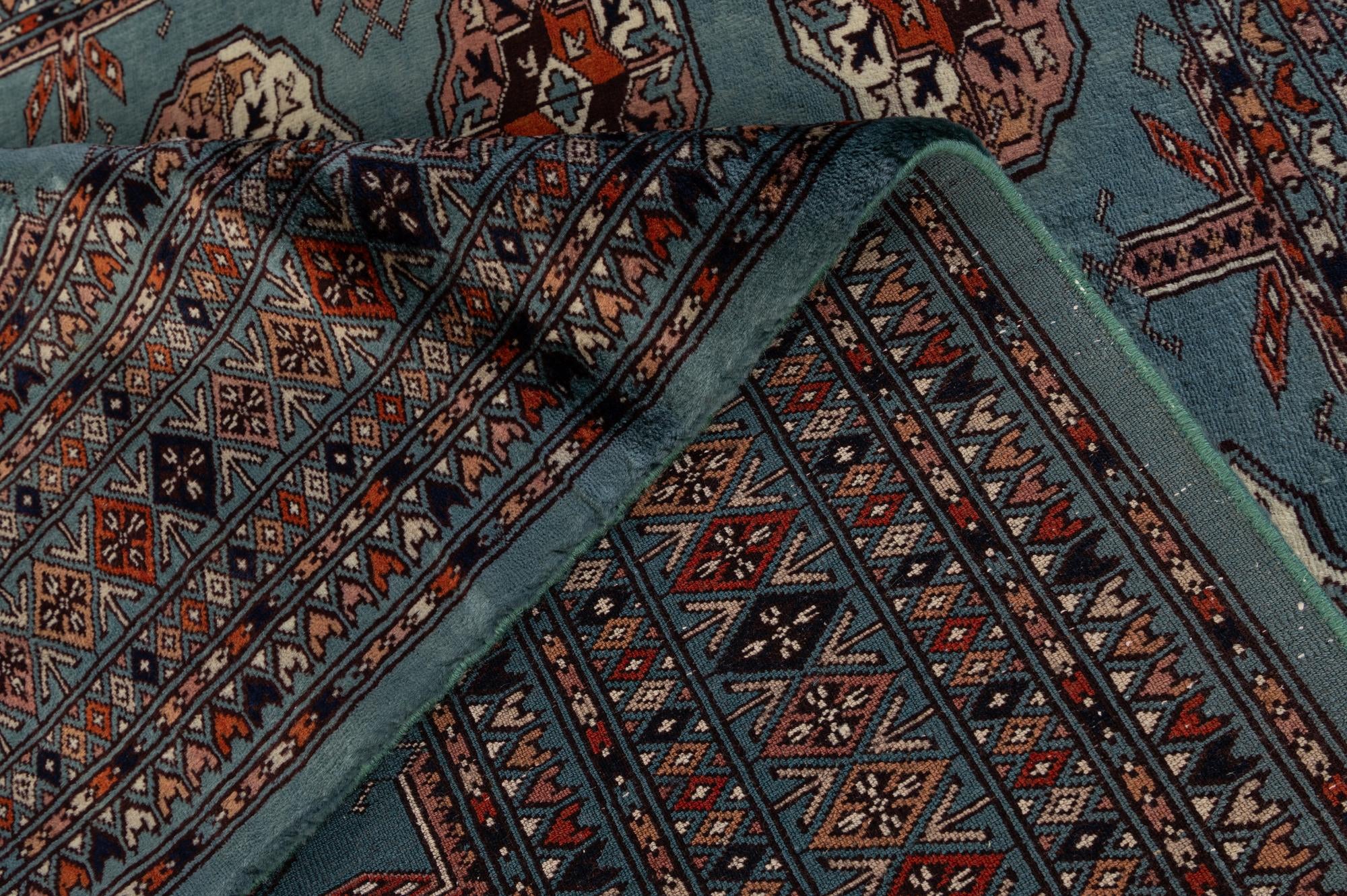 4' 3 x 6' 3 Hand Knotted Bokhara Oriental Wool Rug