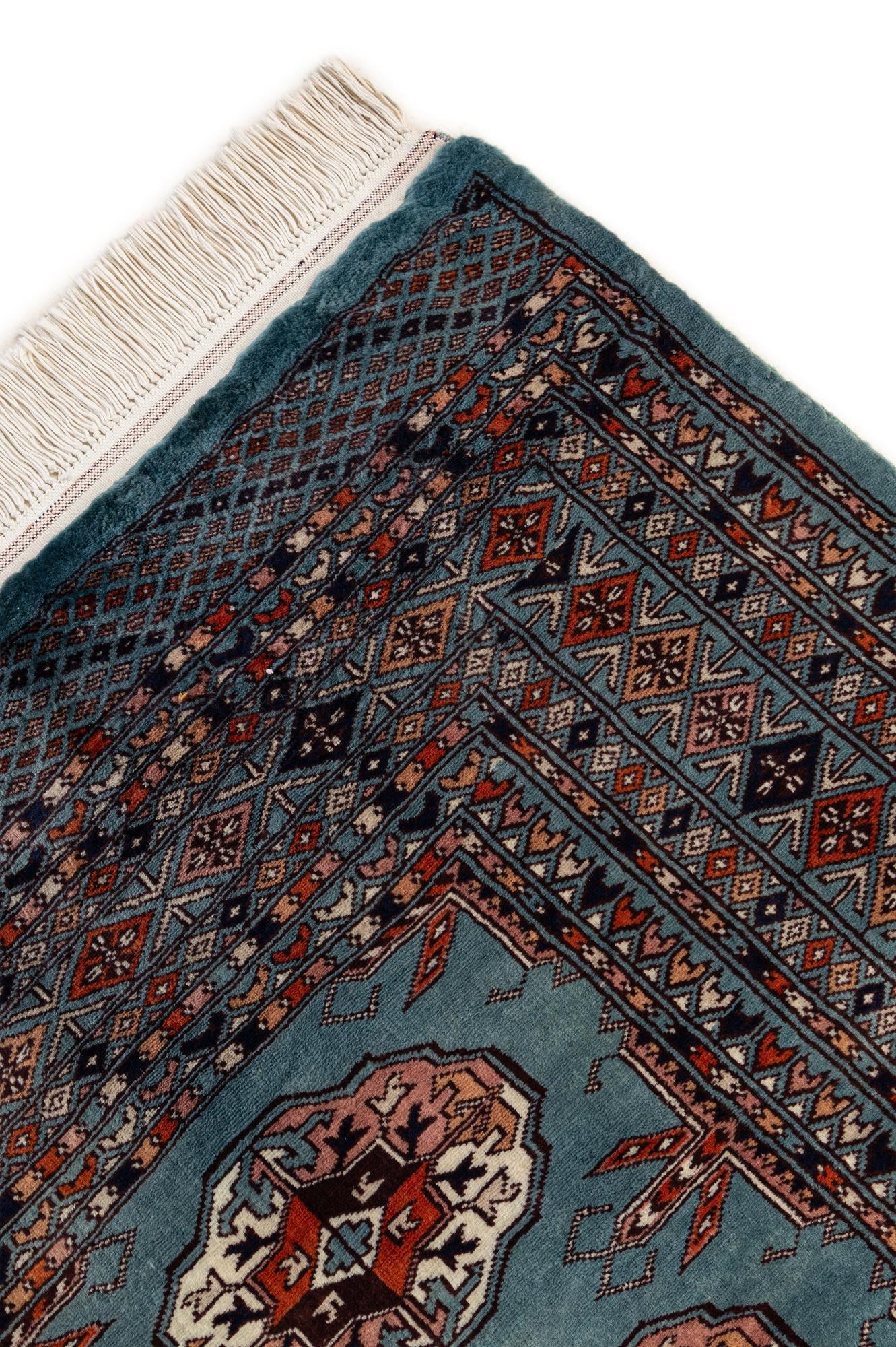 4' 3 x 6' 3 Hand Knotted Bokhara Oriental Wool Rug
